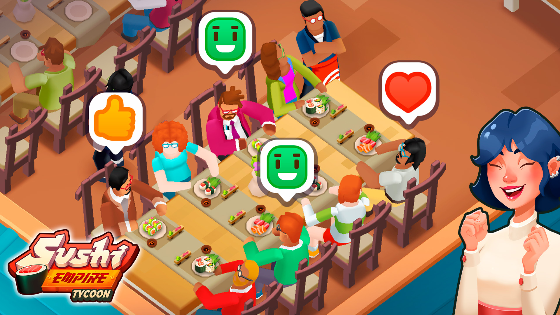 Sushi Empire Tycoon - Idle Management Game